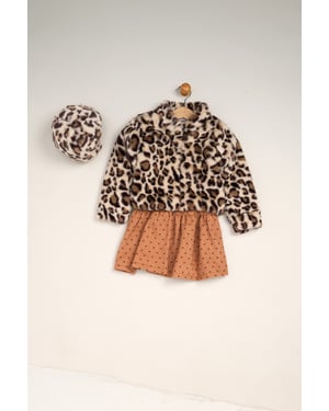Fur Jacket and Dress Outfit Set