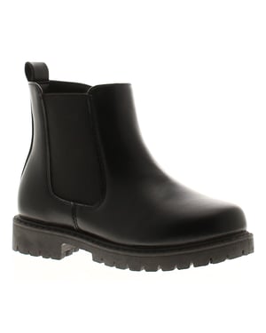 Princess Stardust Girls Boots Ankle Chelsea Smooth Zip Fastening black