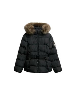 Superdry women's quilted jacket Fuji with belt