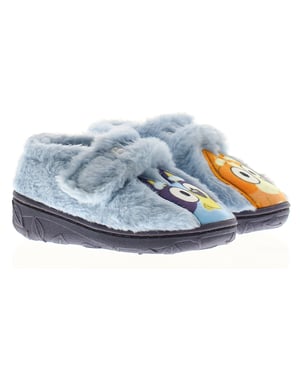 Bluey Younger Childrens Novelty Slippers Bluey Bingo Split Touch Fastening blue