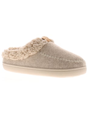 Strollers Womens Mule Slippers Borg Lining Fleece beige