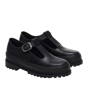 Superga Womens/Ladies 2541 Box Leather Mary Janes (Black)