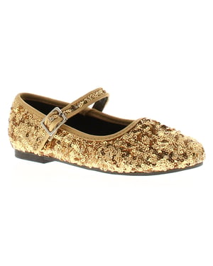 Princess Stardust Girls Shoes Party Sequined Ballerina Valentina gold