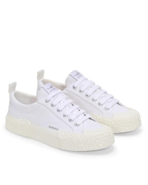 Superga Unisex Adult 2660 Stripe Big Bumpers Trainers (White/Off White)