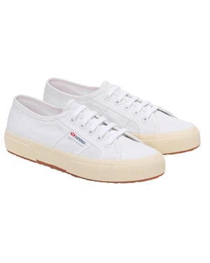 Superga Unisex Adult 2750 Linen Trainers (White/Off White)