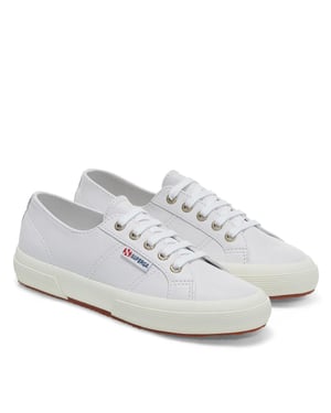 Superga Unisex Adult 2750 Nappa Leather Trainers (Optical White/Avorio)