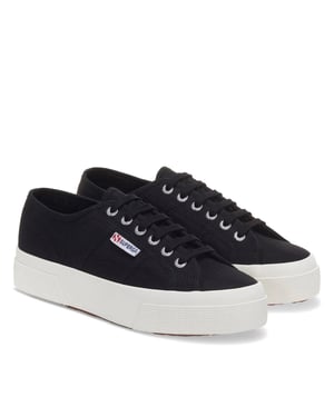 Superga Womens/Ladies 2740 Lace Up Platforms (Black)