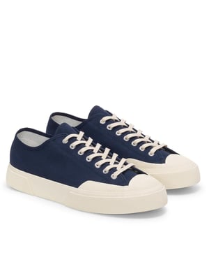 Superga Unisex Adult 2432 Works Cotton Canvas Low Cut Trainers (Navy/Off White)