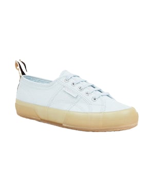 Superga Unisex Adult 2750 Cotu Zebra Print Trainers (Light Blue)