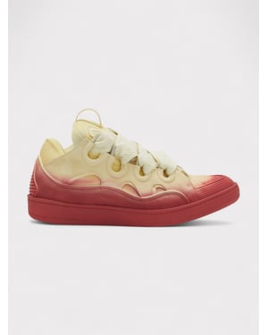 Leather Curb Radiant Sneakers Venus Red
