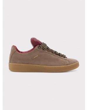 Lanvin X Future Hyper Curb Sneakers Leather Suede Brown