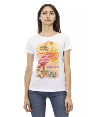 Flamingo Print T-Shirt Casual Stijl