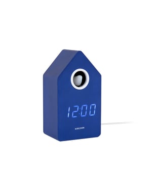 Karlsson wekker cuckoo led cobalt blue