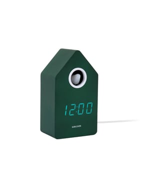 Karlsson wekker cuckoo led retro green