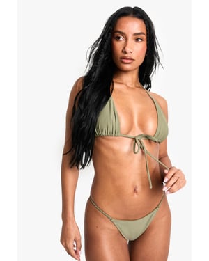 Swimwear Essentials Tie Front Triangle Bikini Top