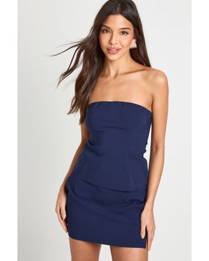 Bengaline Bandeau Longline Top and Skirt Co-ord