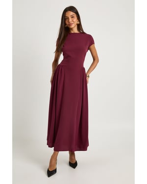 Textured Volume Skirt Midaxi Dress