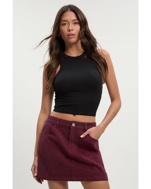 Embellished Mini Skirt