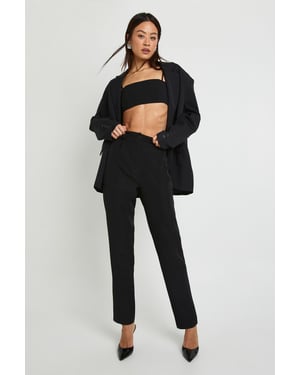 Tall High Waist Tapered Tailored Suit Trousers