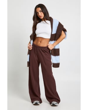 Petite Rib Wide Leg Trouser