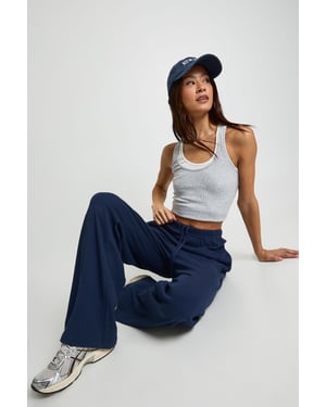 Tall Rib Wide Leg Trouser