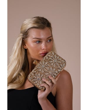 Daisy Embellished Clutch Bag