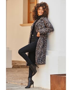 Leopard Print Trench Coat