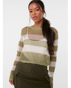 Stripe Crochet Jumper
