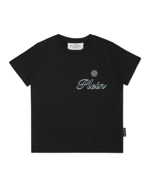 Jersey-T-shirt Rund Halsad Ss Kursiv Plein