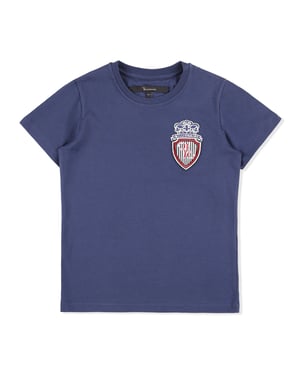 T-shirt med rund halsringning och vapenmärke
