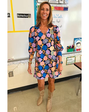 Floral Print Short Shift Dress