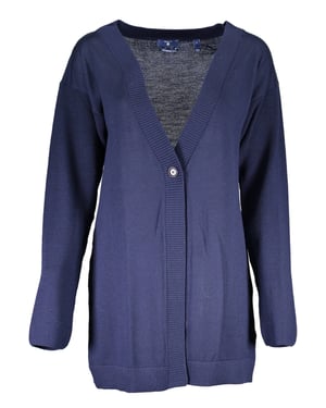 Merinoull Cardigan V-hals Avslappnad Passform