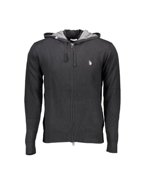 Zip-up Stickad Hoodie Tröja