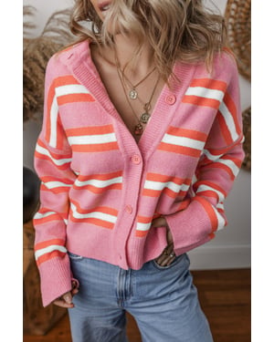 Striped Knit Cardigan