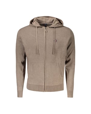 Stickad Zip Hoodie Casual Stil