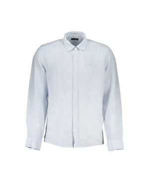 Linen Shirt Striped Model