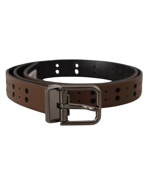 Geperforeerde Leren Riem