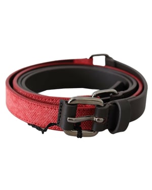 Red Canvas Leather Belt
