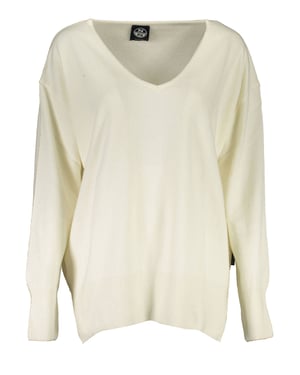 V-ringad Stickad Tröja Casual Stil