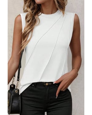 Sleeveless Stitch Detail Tank Top