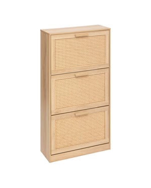 4goodz Schoenenkast ubud 24x60x113 cm 3 lades voor 12 paar -