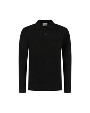 Pure Path Bouclé long knit polo
