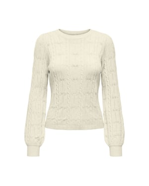 Only Onlkatia ls structure o-neck pull cc knt beige