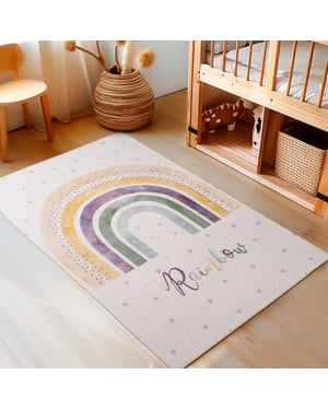 Muratap Play kids vloerkleed kinderkamer rainbow laagpolig speelkleed multi- 80x120 cm