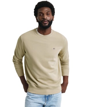 Gant | Mens Shield Crew Neck Sweatshirt - Sand