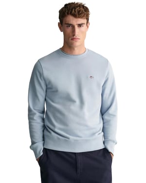 Gant | Mens Shield Crew Neck Sweatshirt - Dove Blue