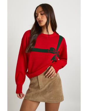 Present Bow Christmas Jumper
