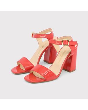 Annika Patenten Leren Blokhak Sandalen