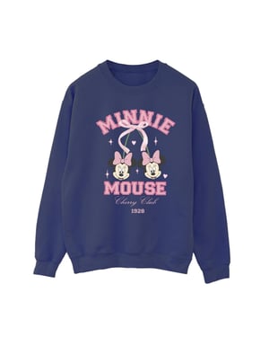 Disney Dames/Dames Cherry Club Minnie Mouse Sweatshirt (Marineblauw)