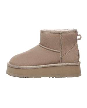 EverAu Kvinnor/Damer Dämpad Klassisk Kossuede Mini Boots (Brun)